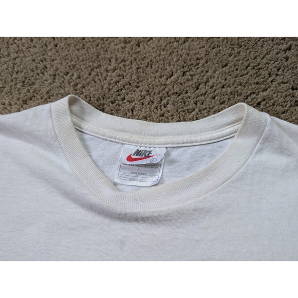 Vintage Nike Total Air Shirt Mens Large White *STAINS/HOLE 90s Y2K - Picture 3 of 8